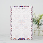 Britse Union Jack vlag in lagen Briefpapier (Staand voorkant)