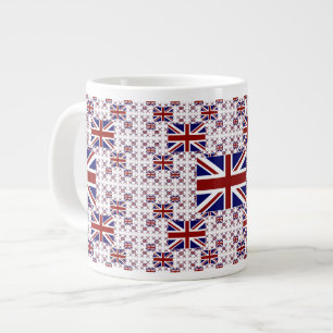 Britse Union Jack vlag in lagen Grote Koffiekop