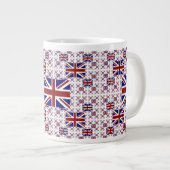 Britse Union Jack vlag in lagen Grote Koffiekop (Voorkant rechts)