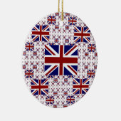 Britse Union Jack vlag in lagen Keramisch Ornament (Rechts)