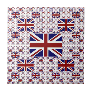 Britse Union Jack vlag in lagen Tegeltje