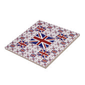 Britse Union Jack vlag in lagen Tegeltje (Zijkant)