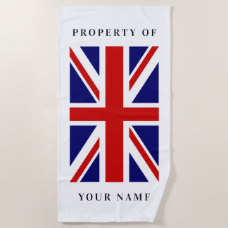 Britse Union Jack vlag op maat gemaakte strandhand Strandlaken