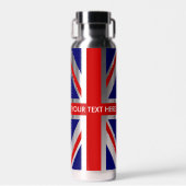 Britse Union Jack-vlag op maat gemaakte waterfles (Voorkant)