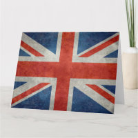 Britse Union Jack vlag retro wenskaart