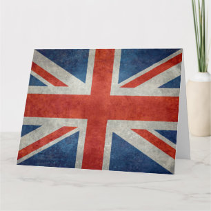 Britse Union Jack vlag retro wenskaart Kaart