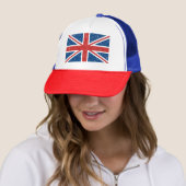 Britse Union Jack vlag T-Shirt Trucker Pet (In situ)