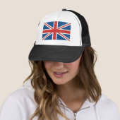 Britse Union Jack vlag T-Shirt Trucker Pet (In situ)