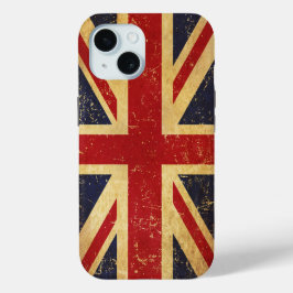 Britse Union Jack Vlag Vintage iPhone 15 Case
