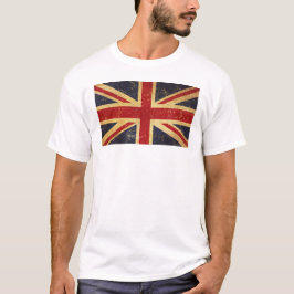 Britse Union Jack Vlag Vintage Heren Wit T-shirt