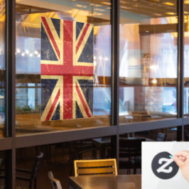 Britse Union Jack Vlag Vintage Raamsticker