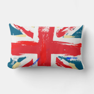 Britse Union Jack Vlag Vintage Versleten Kussen