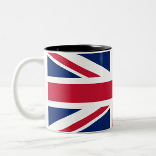 Britse Union Jack Vlagontwerp Tweekleurige Koffiemok