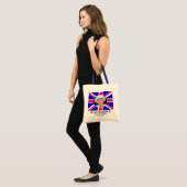 Britse van het het portretjubileum van koningin tote bag (Voorkant (model))