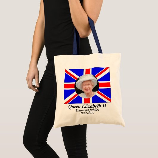Britse van het het portretjubileum van koningin tote bag