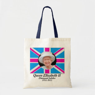 Britse van het het portretjubileum van koningin tote bag