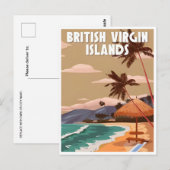  Britse Vergin Islands Retro vakantie Briefkaart (Voorkant / Achterkant)