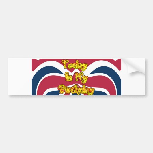 Britse verjaardagscadeaus Art Print Bumpersticker (Voorkant)