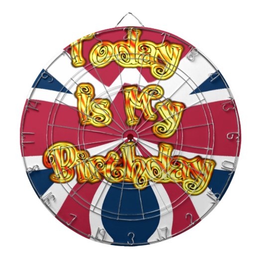 Britse verjaardagscadeaus Art Print Dartbord (Voorkant)