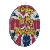 Britse verjaardagscadeaus Art Print Dartbord (Voorkant Links)