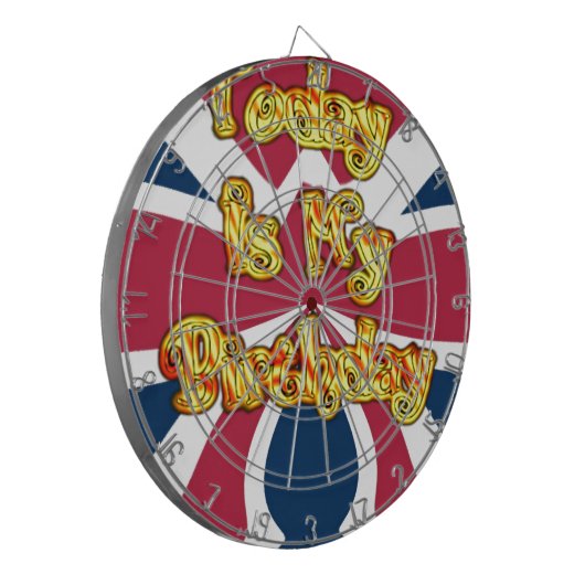 Britse verjaardagscadeaus Art Print Dartbord (Voorkant Links)