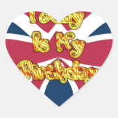Britse verjaardagscadeaus Art Print Hart Sticker (Voorkant)