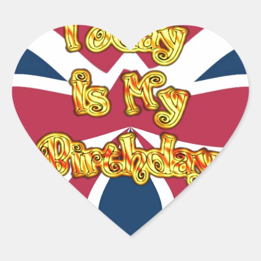 Britse verjaardagscadeaus Art Print Hart Sticker (Voorkant)