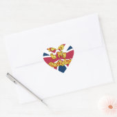 Britse verjaardagscadeaus Art Print Hart Sticker (Envelop)