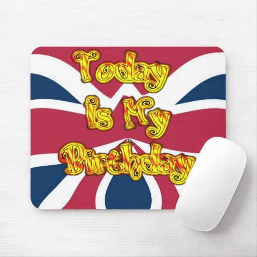 Britse verjaardagscadeaus Art Print Muismat (Met muis)