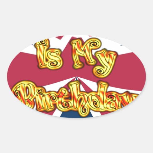 Britse verjaardagscadeaus Art Print Ovale Sticker (Voorkant)