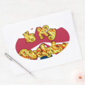 Britse verjaardagscadeaus Art Print Ovale Sticker (Envelop)