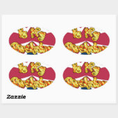 Britse verjaardagscadeaus Art Print Ovale Sticker (Vel)