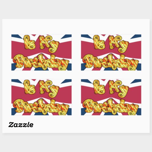 Britse verjaardagscadeaus Art Print Rechthoekige Sticker (Vel)