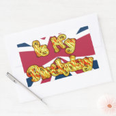 Britse verjaardagscadeaus Art Print Rechthoekige Sticker (Envelop)