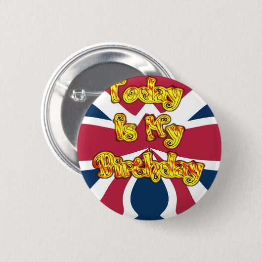 Britse verjaardagscadeaus Art Print Ronde Button 5,7 Cm (Voorkant /achterkant)