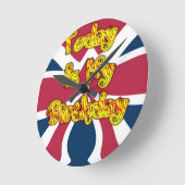 Britse verjaardagscadeaus Art Print Ronde Klok (Hoek)