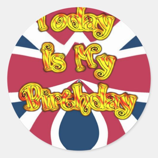 Britse verjaardagscadeaus Art Print Ronde Sticker (Voorkant)