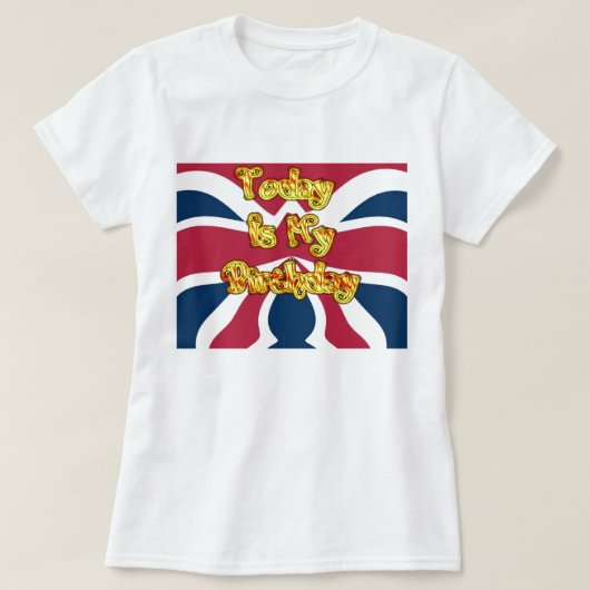 Britse verjaardagscadeaus Art Print T-shirt (Design voorkant)