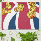 Britse verjaardagscadeaus Art Print Theedoek (Gevouwen)