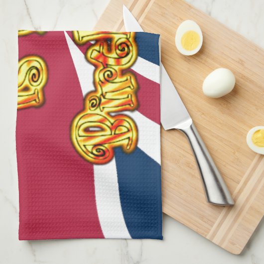 Britse verjaardagscadeaus Art Print Theedoek (Quarter Fold)