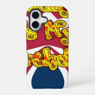 Britse Verjaardagscadeaus Kunstprint iPhone 16 Hoesje