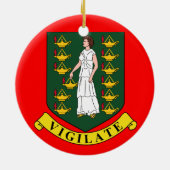 BRITSE VIRGIN-EILANDEN - kerstversiering Keramisch Ornament (Achterkant)