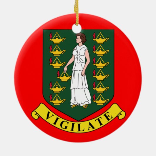 BRITSE VIRGIN-EILANDEN - kerstversiering Keramisch Ornament (Achterkant)