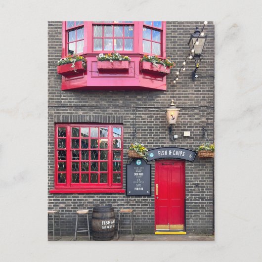 Britse vis en chips, Briefkaart van het Verenigd K (Voorkant)