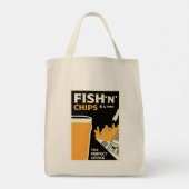 Britse vis en chips tote bag (Achterkant)