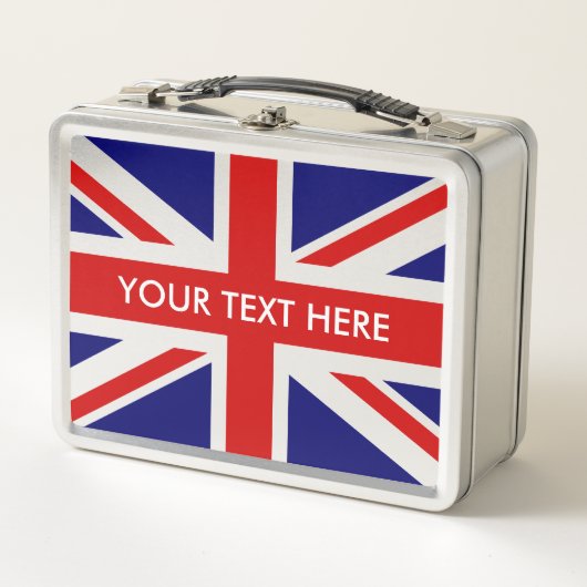 Britse vlag aangepaste metalen lunchbox (Voorkant)