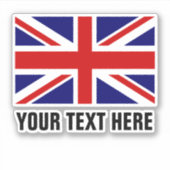 Britse vlag aangepaste vinylstickers sticker (Voorkant)