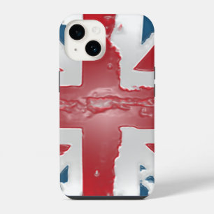 Britse vlag abstracte was kunst Union Jack iPhone 14 Hoesje