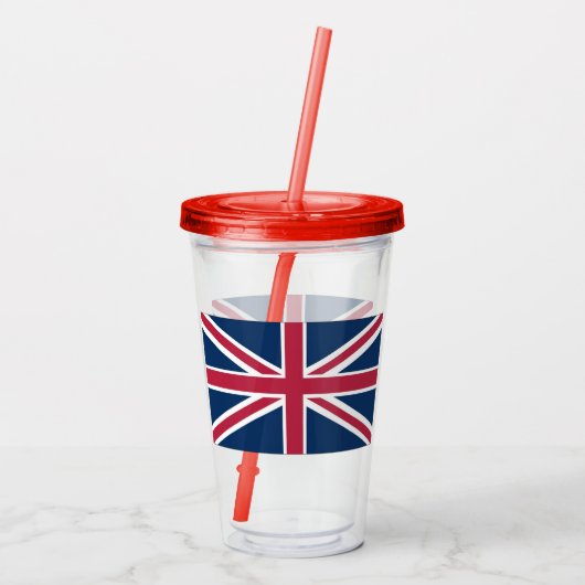 Britse vlag acryl drinkbeker (Achterkant)