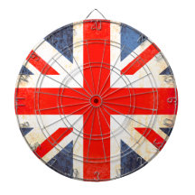Britse vlag antiqued stijl dart board